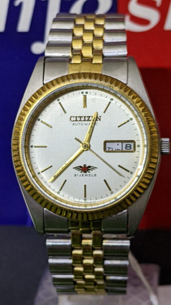 Citizen Crystal 7 automatic two tone watch 21 jewels