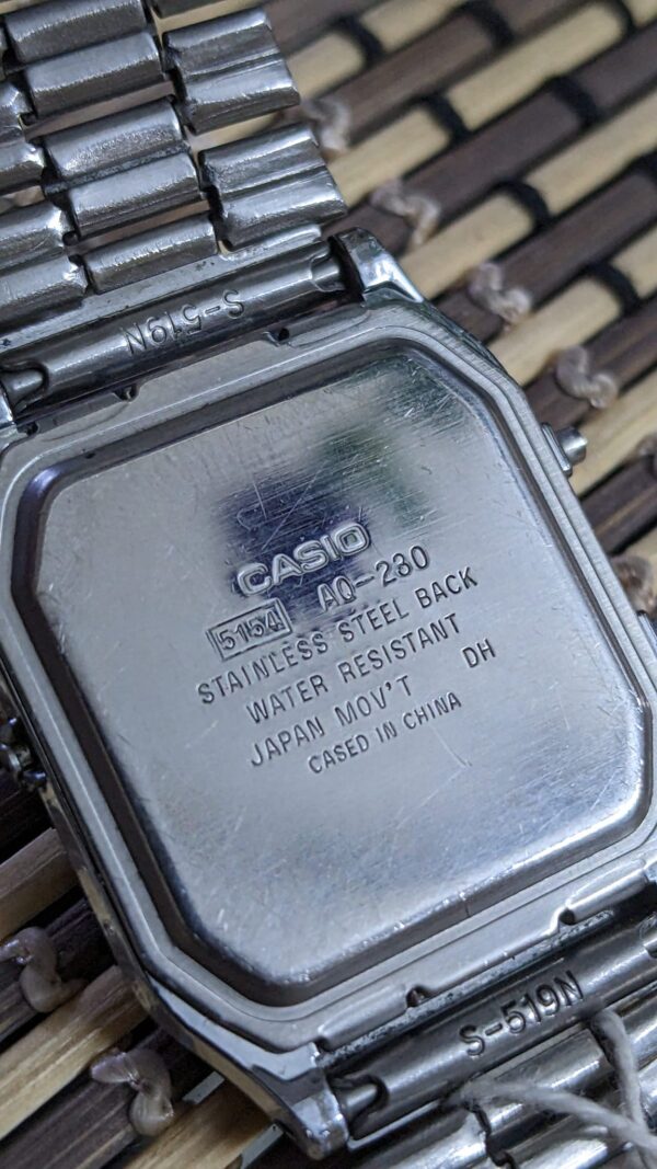 AQ-280 Casio Digital Analog White Dial Retro Watch