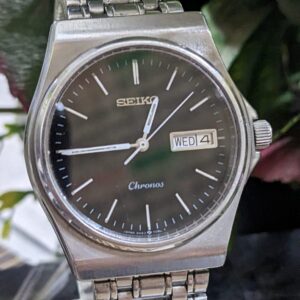 Men Vintage SEIKO Chronos QUARTZ Day Date JDM Wrist Watch