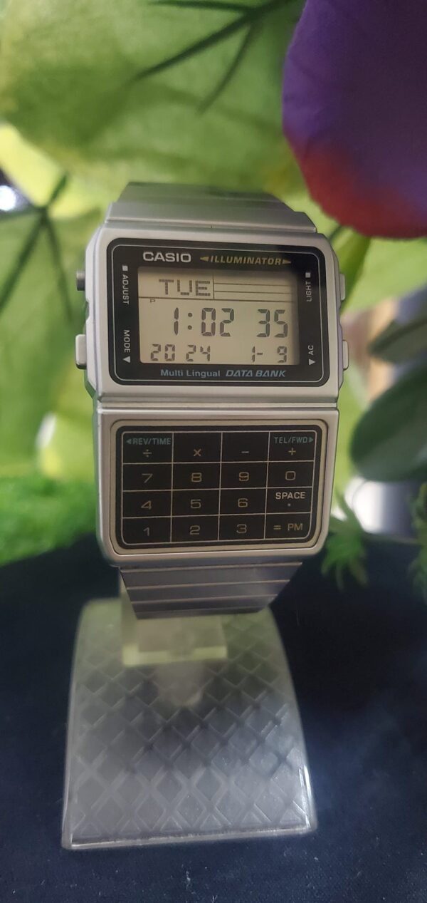 Casio Men's Silver Tone 25 Memory Calculator Databank Watch in Basic Office Calculators by Casio